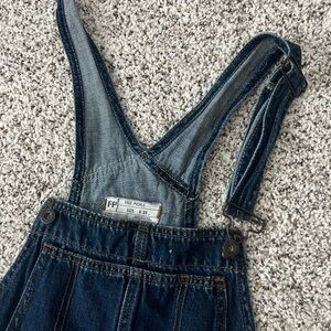Free People Dark Blue Denim Overalls